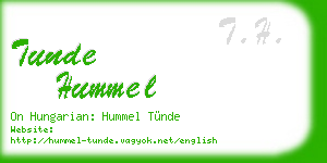 tunde hummel business card
