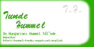 tunde hummel business card